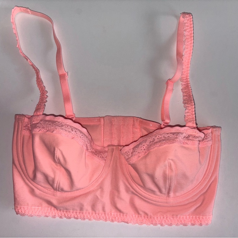Victoria Secret Dream Angels Demi Bustier Bra Top light pink 34C